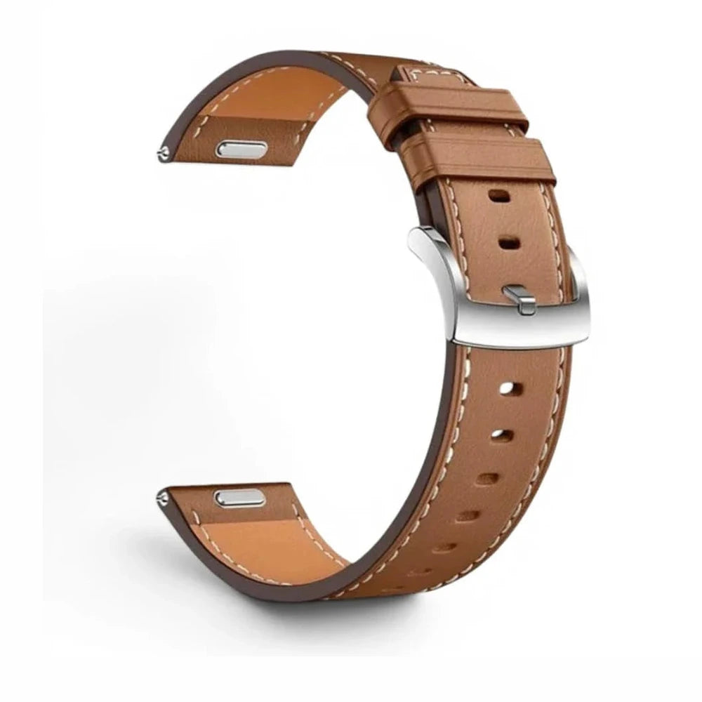 Bracelet Nappa cuir marron, vue de profil - Garmin Quick Release 18mm | Clipz-it