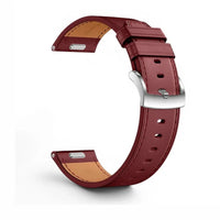 Bracelet Nappa cuir rouge, vue de profil - Garmin Quick Release 18mm | Clipz-it