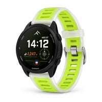 Prism halvgenomskinligt silikonarmband, limegrönt, framifrån - Garmin Quick-Release 18 mm | Clipz-it