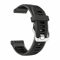 Prism halvgenomskinligt silikonarmband, svart - Garmin Quick-Release 18 mm | Clipz-it