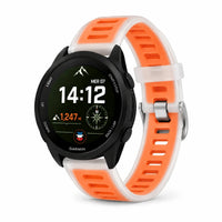 Prism halvgenomskinligt silikonarmband, orange, framifrån - Garmin Quick-Release 18 mm | Clipz-it