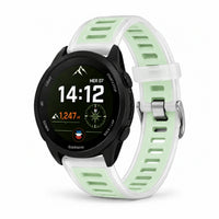 Prism halvgenomskinligt silikonarmband, mintgrönt, framifrån - Garmin Quick-Release 18 mm | Clipz-it