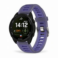 Prism halvgenomskinligt silikonarmband, lila, framifrån - Garmin Quick-Release 18 mm | Clipz-it