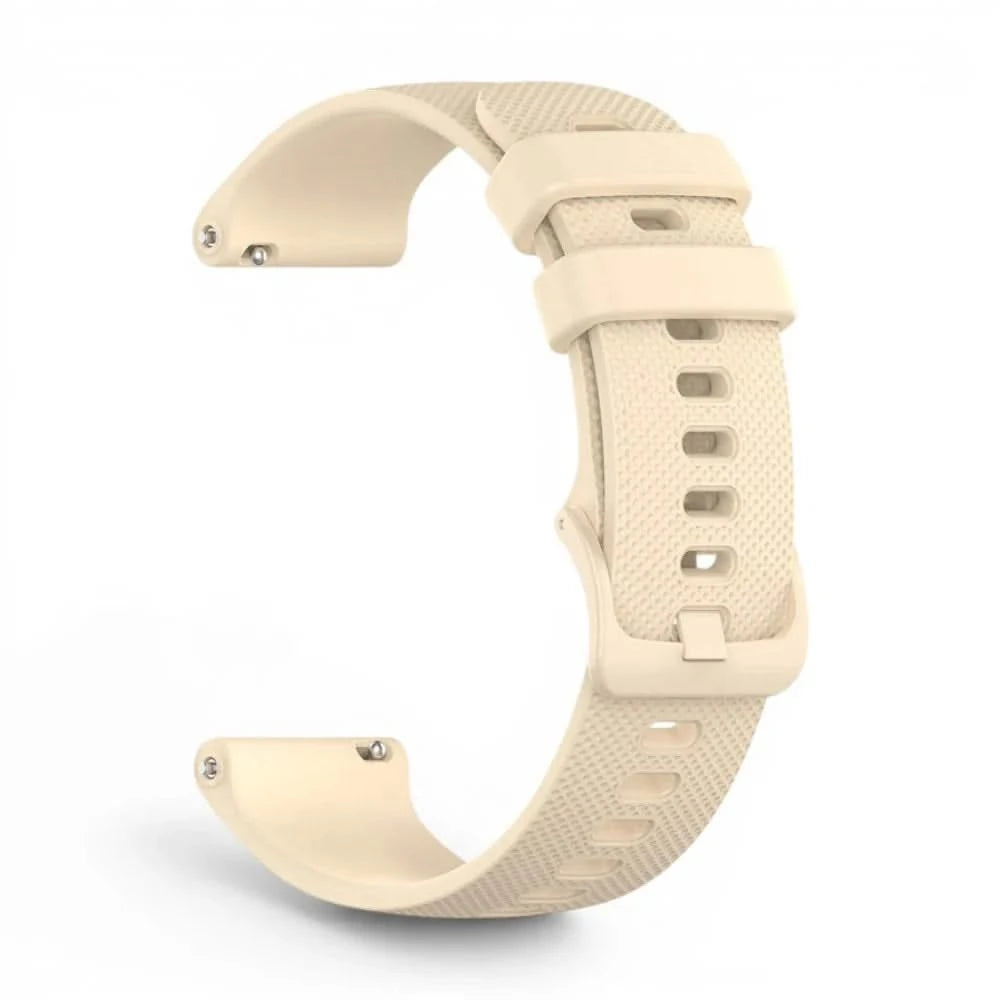 Bracelet Motion silicone beige, vue de profil - Garmin Quick Release 18mm | Clipz-it