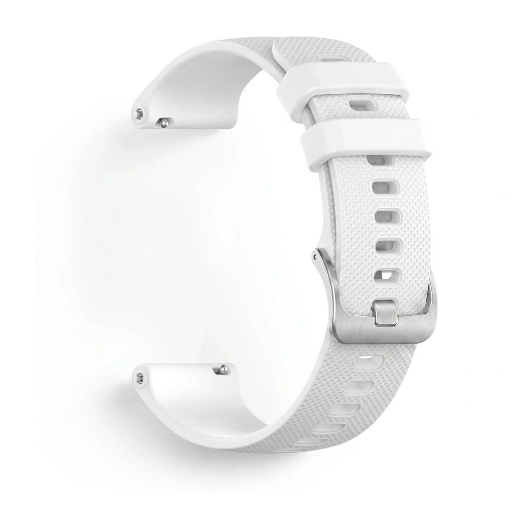 Bracelet Motion silicone blanc, vue de profil - Garmin Quick Release 18mm | Clipz-it