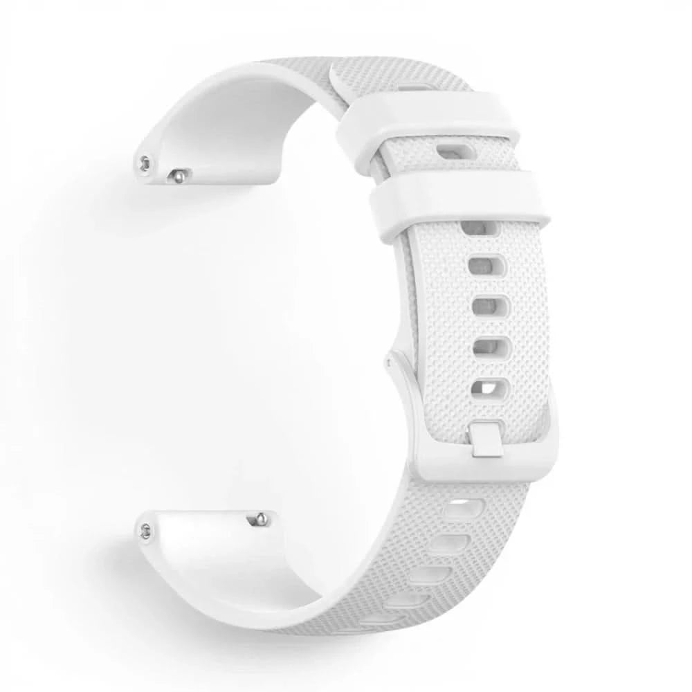 Bracelet Motion silicone blanc, vue de profil - Garmin Quick Release 18mm | Clipz-it