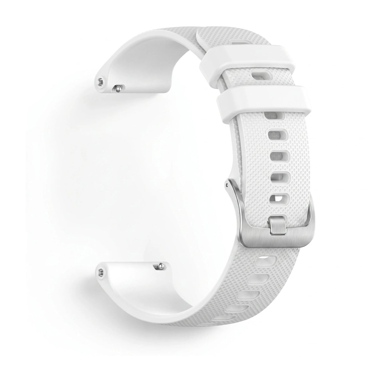 Bracelet Motion silicone blanc, vue de profil - Garmin Quick Release 18mm | Clipz-it