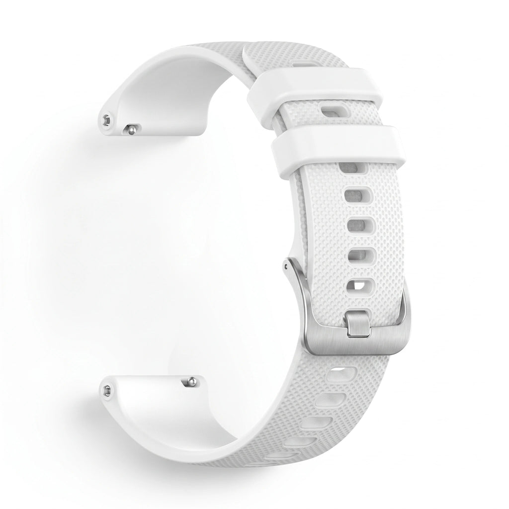 Bracelet Motion silicone blanc, vue de profil - Garmin Quick Release 18mm | Clipz-it