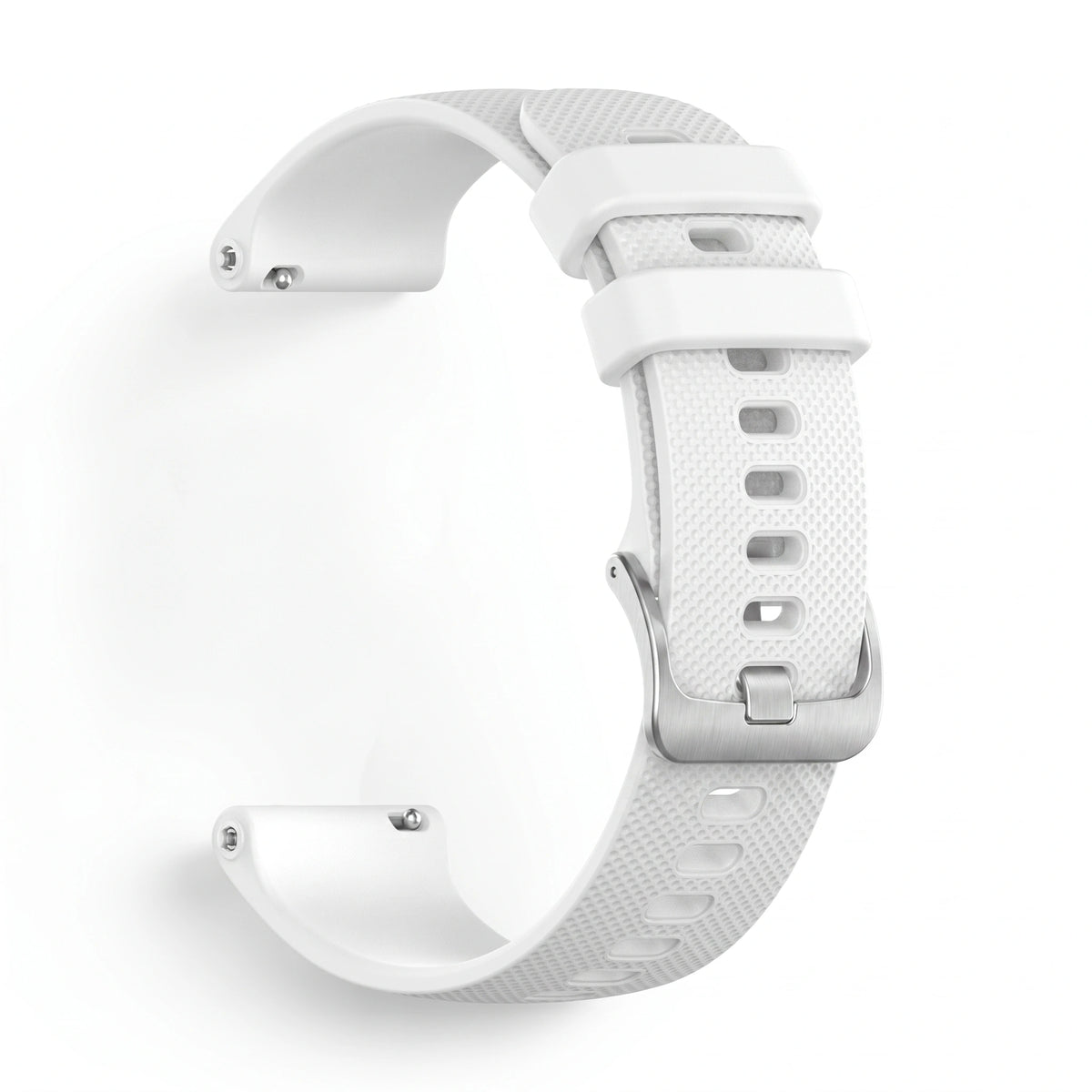 Bracelet Motion silicone blanc, vue de profil - Garmin Quick Release 18mm | Clipz-it