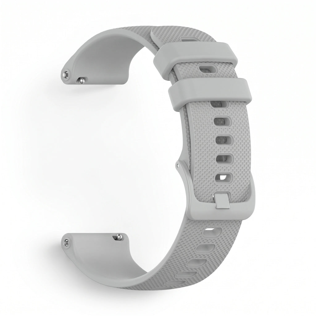 Bracelet Motion silicone gris, vue de profil - Garmin Quick Release 18mm | Clipz-it