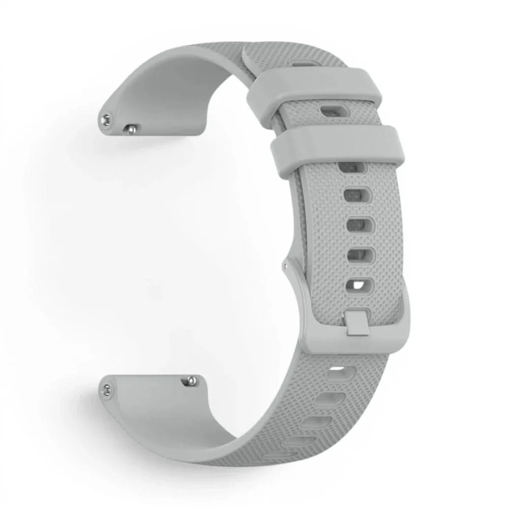 Bracelet Motion silicone gris, vue de profil - Garmin Quick Release 18mm | Clipz-it