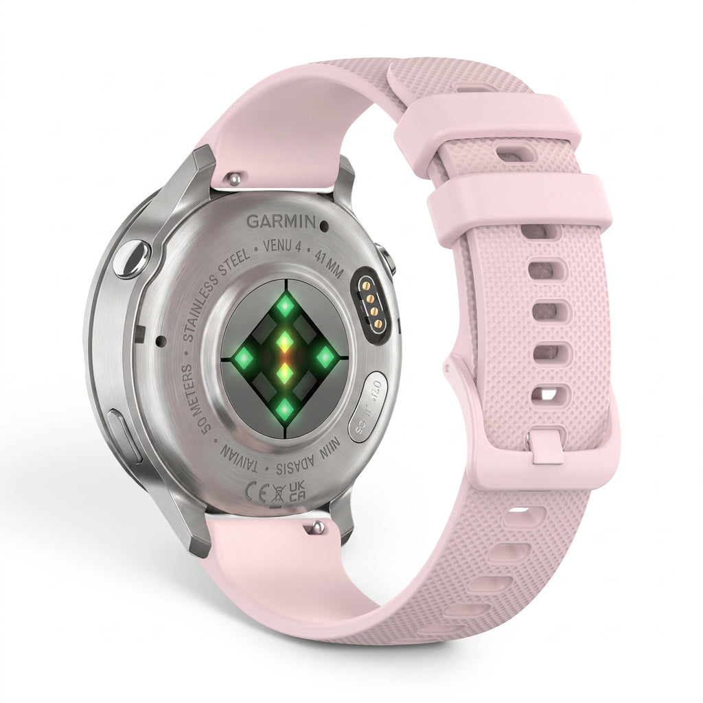Bracelet Motion silicone rose, vue de face 2 - Garmin Quick Release 18mm | Clipz-it