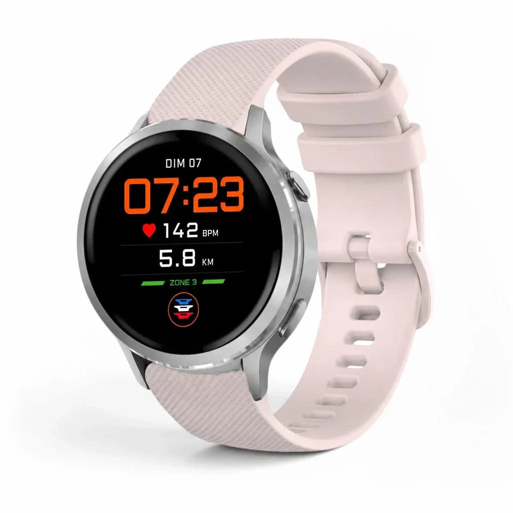 Bracelet Motion silicone rose, vue de face - Garmin Quick Release 18mm | Clipz-it