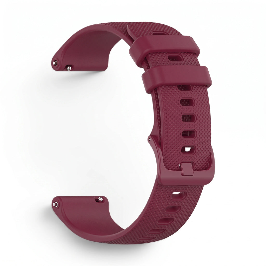 Bracelet Motion silicone rouge, vue de profil - Garmin Quick Release 18mm | Clipz-it
