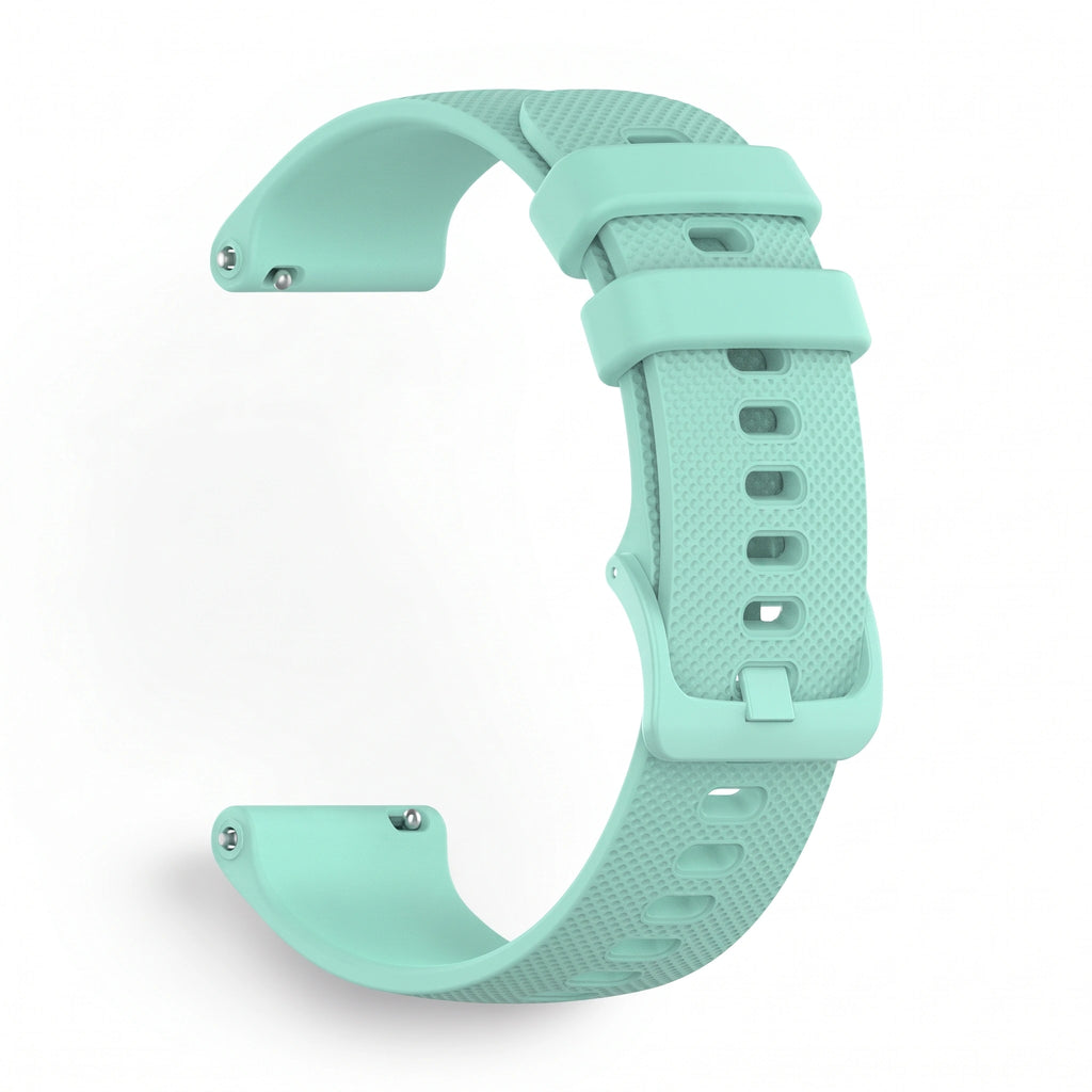 Bracelet Motion silicone turquoise, vue de profil - Garmin Quick Release 18mm | Clipz-it