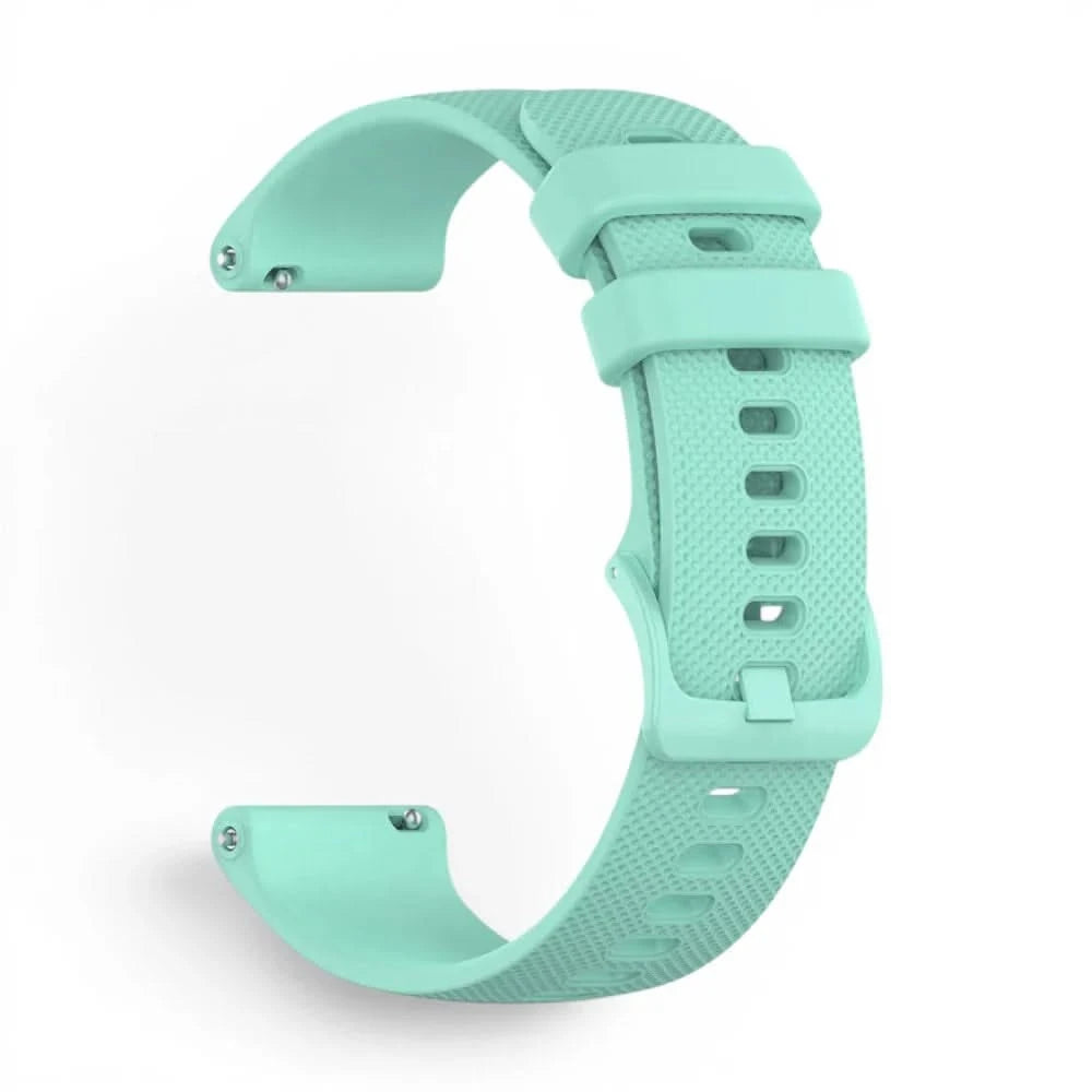 Bracelet Motion silicone turquoise, vue de profil - Garmin Quick Release 18mm | Clipz-it