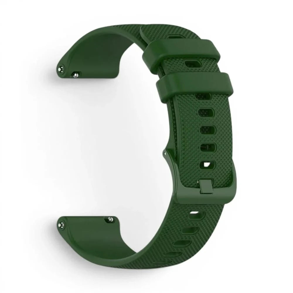 Bracelet Motion silicone vert, vue de profil - Garmin Quick Release 18mm | Clipz-it