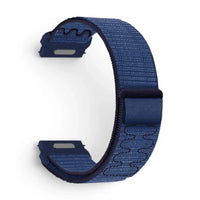 Weave flätat nylonarmband i mörkblått, från sidan – Garmin snabbfäste 18 mm | Clipz-it