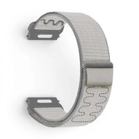Weave flätat nylonarmband i grått, från sidan – Garmin snabbfäste 18 mm | Clipz-it