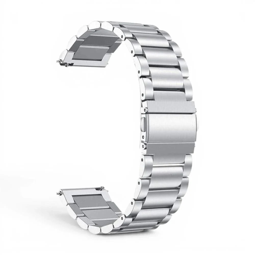Bracelet Maillon acier inoxydable acier argent, vue de dos - Garmin Quick Release 20mm | Clipz-it