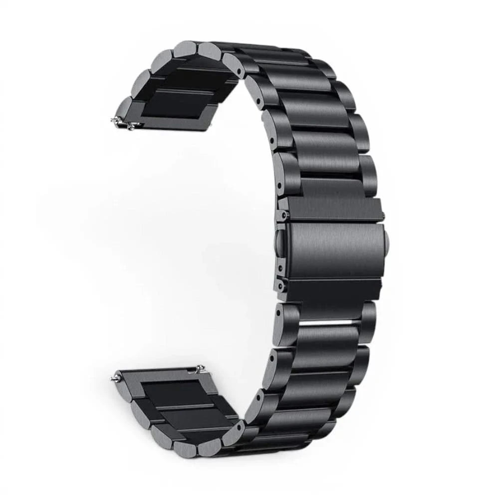 Bracelet Maillon acier inoxydable noir, vue de dos - Garmin Quick Release 20mm | Clipz-it