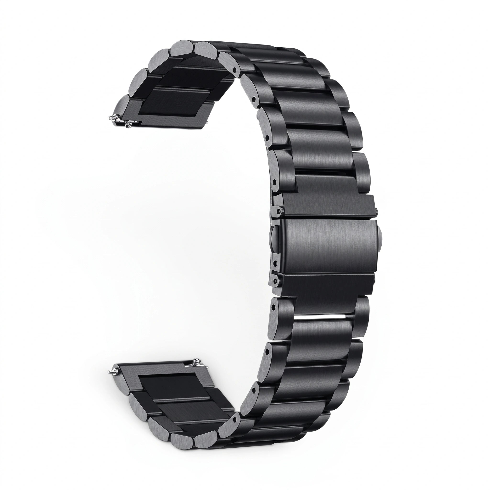 Bracelet Maillon acier inoxydable noir, vue de dos - Garmin Quick Release 20mm | Clipz-it