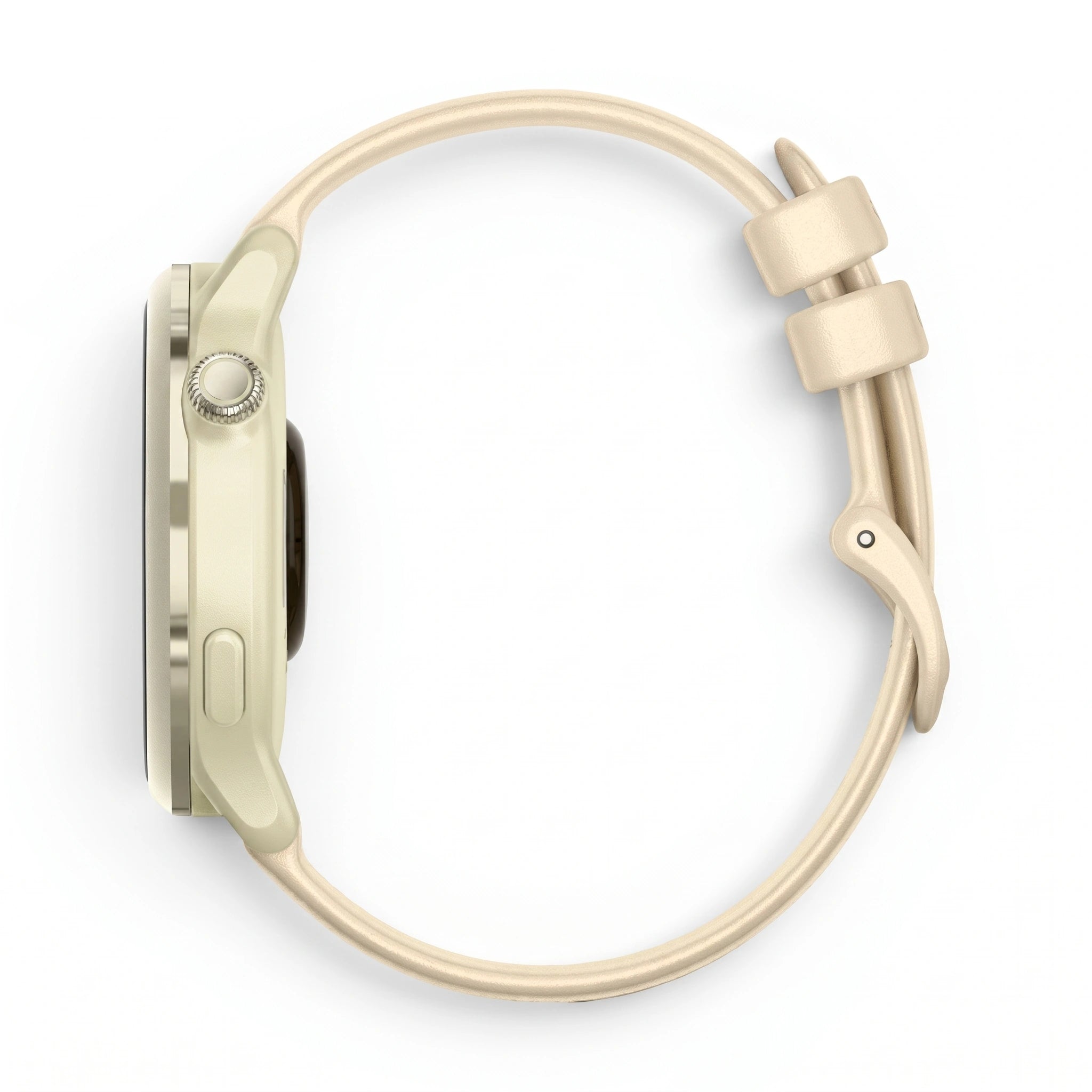 Bracelet Motion silicone beige, vue de dos - Garmin Quick Release 20mm | Clipz-it