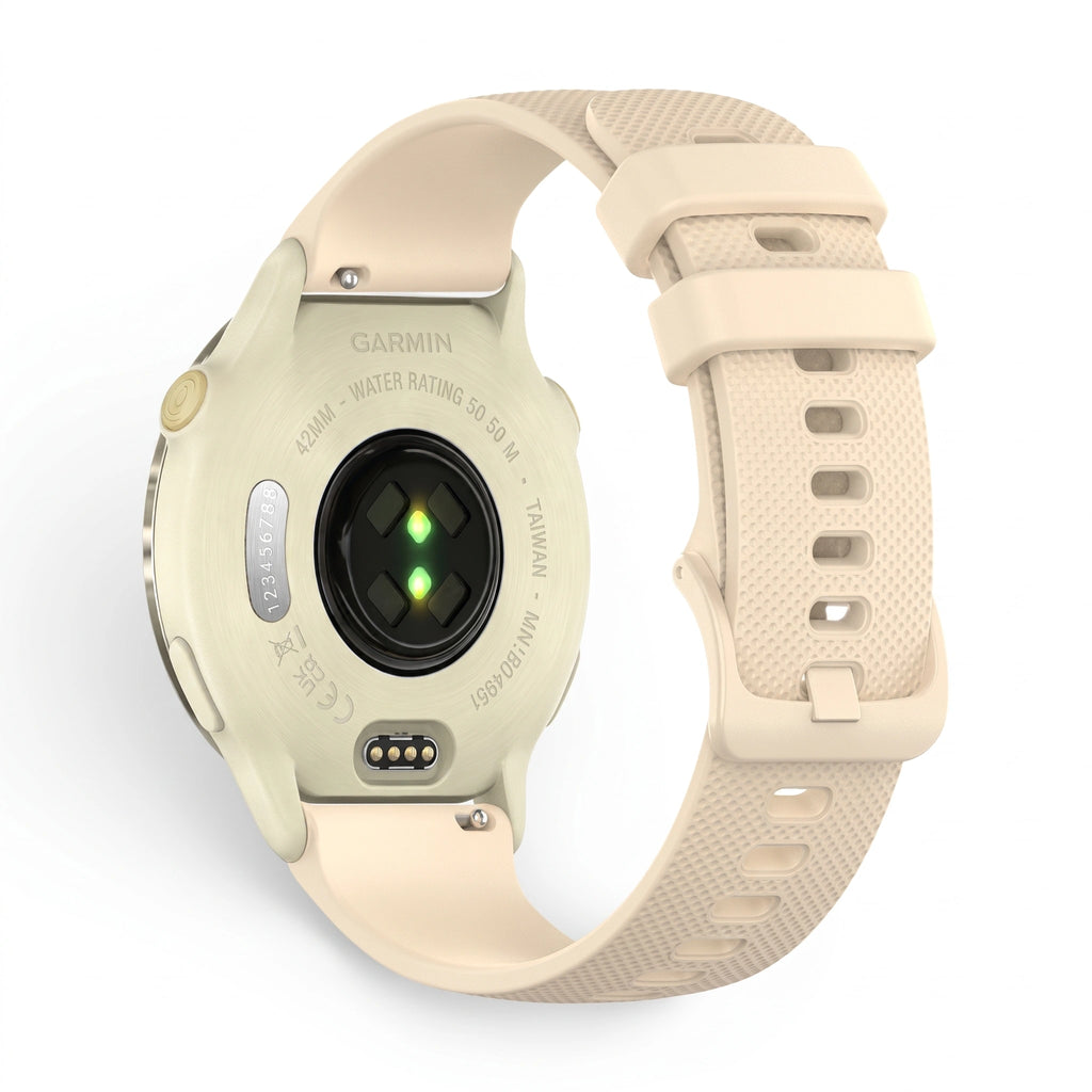 Bracelet Motion silicone beige, vue de face 2 - Garmin Quick Release 20mm | Clipz-it