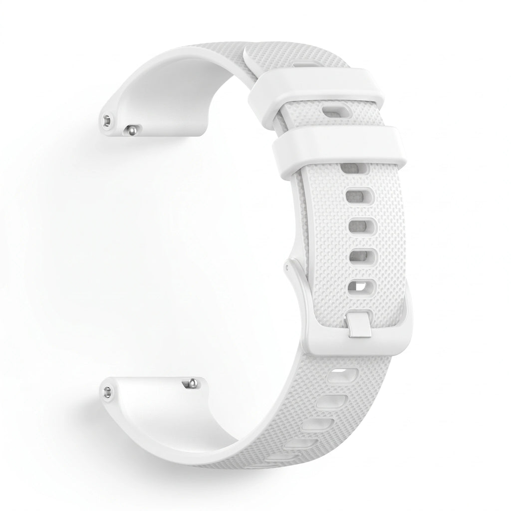 Bracelet Motion silicone blanc, vue de profil - Garmin Quick Release 20mm | Clipz-it