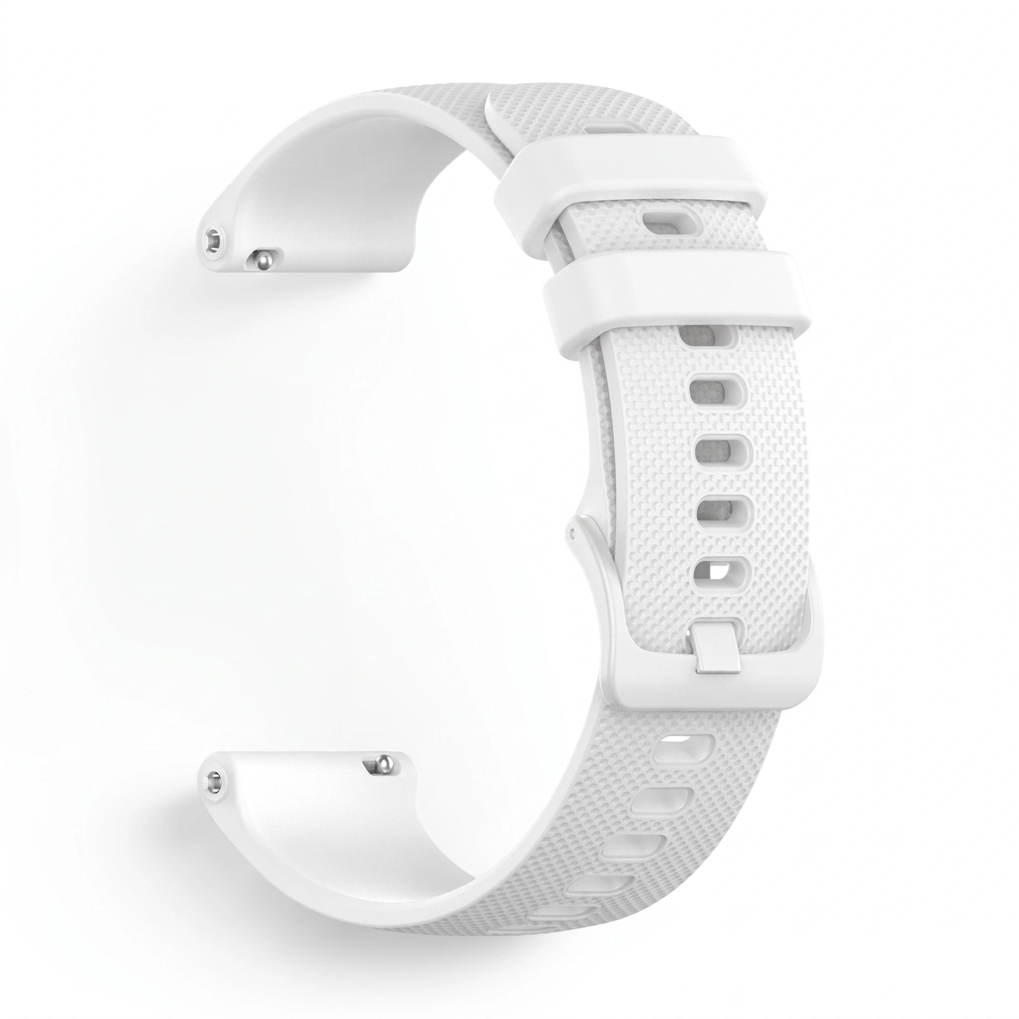 Bracelet Motion silicone blanc, vue de profil - Garmin Quick Release 20mm | Clipz-it