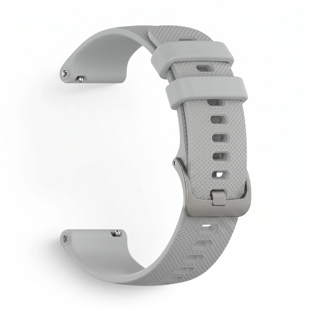 Bracelet Motion silicone gris, vue de profil - Garmin Quick Release 20mm | Clipz-it