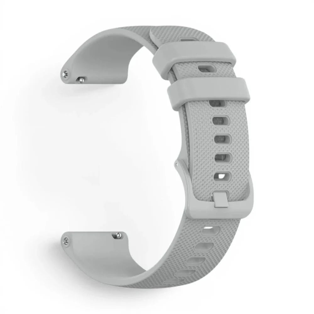 Bracelet Motion silicone gris, vue de profil - Garmin Quick Release 20mm | Clipz-it