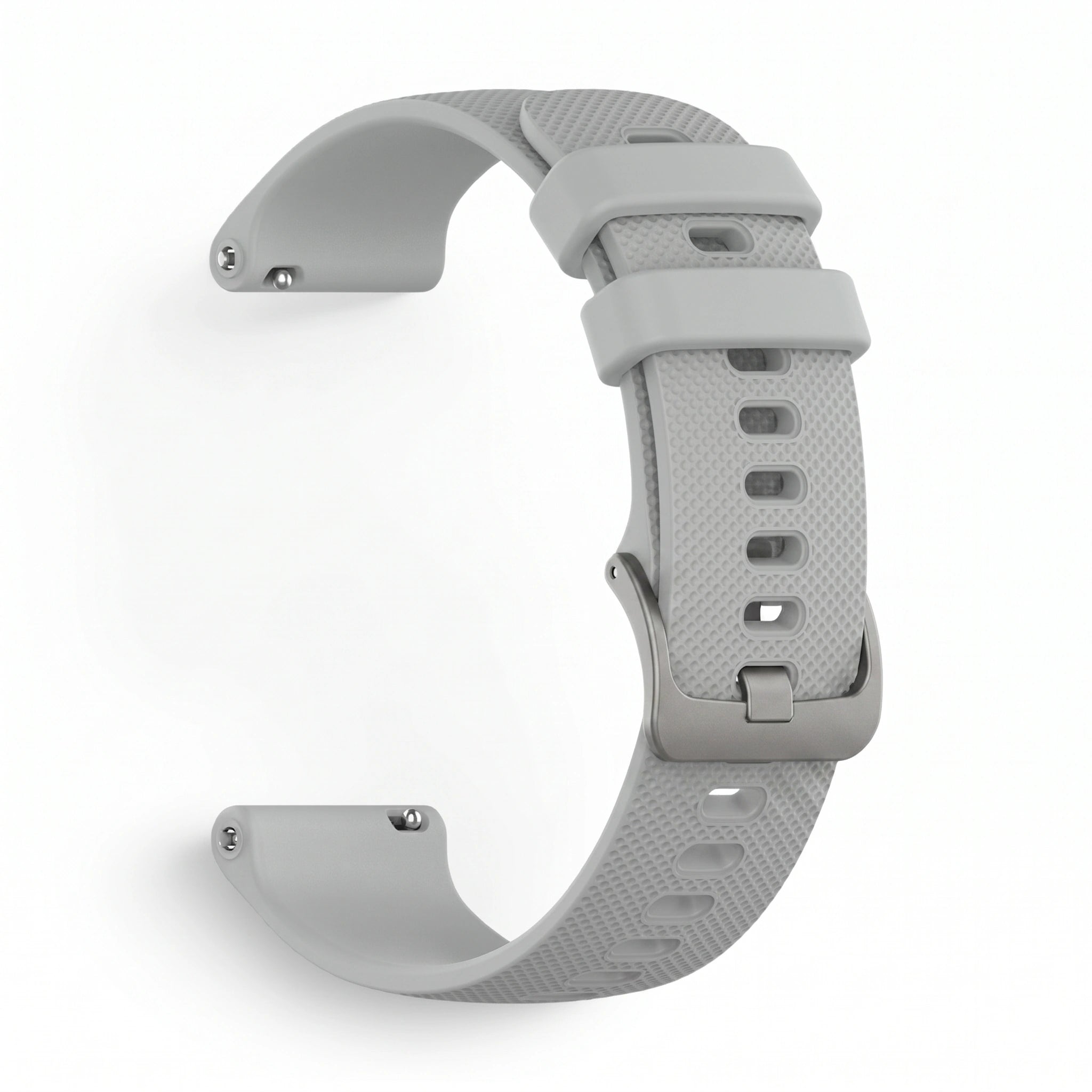 Bracelet Motion silicone gris, vue de profil - Garmin Quick Release 20mm | Clipz-it