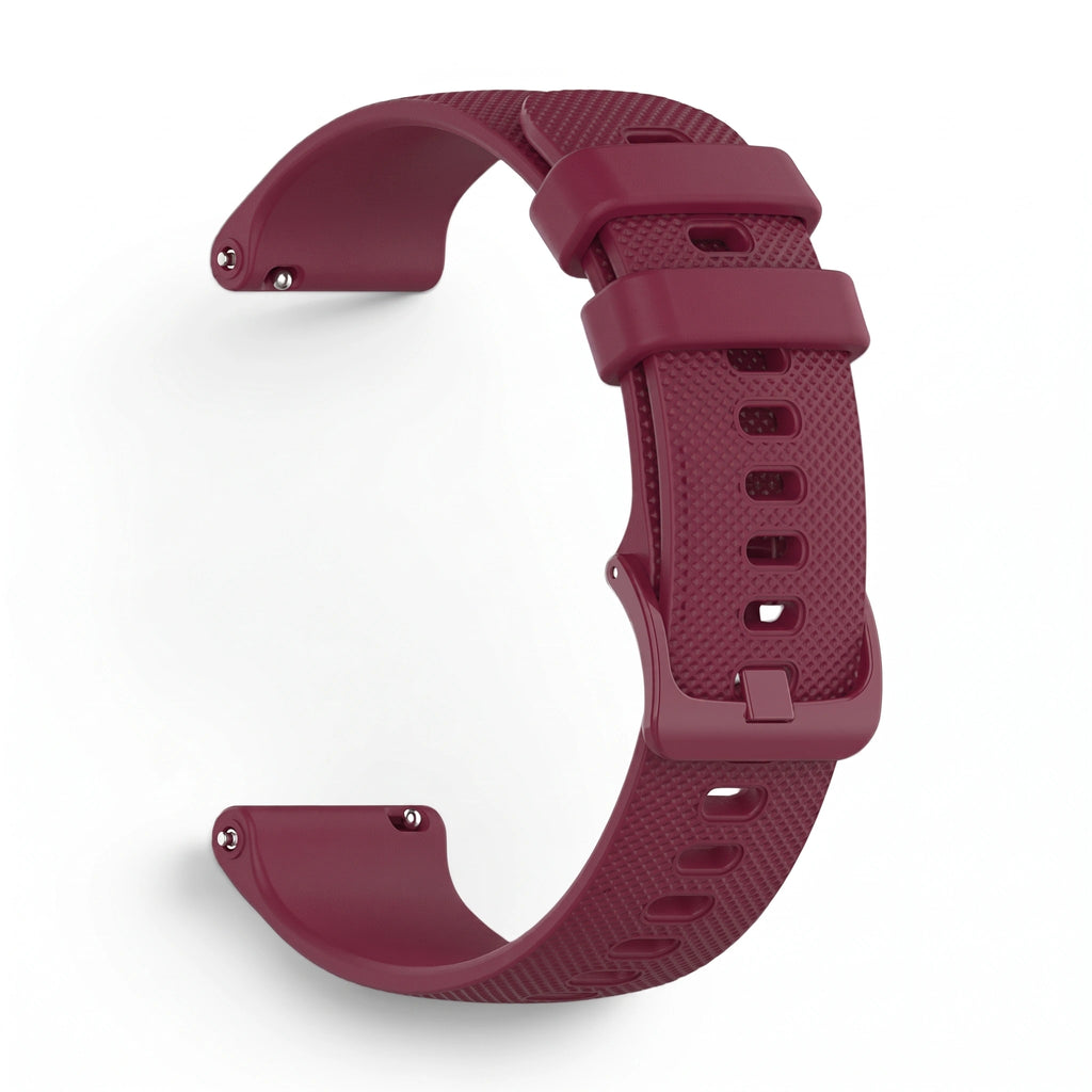 Bracelet Motion silicone rouge, vue de profil - Garmin Quick Release 20mm | Clipz-it