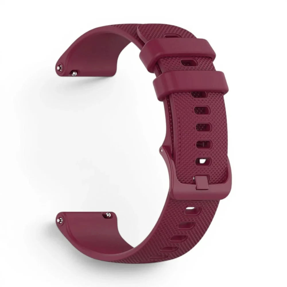 Bracelet Motion silicone rouge, vue de profil - Garmin Quick Release 20mm | Clipz-it