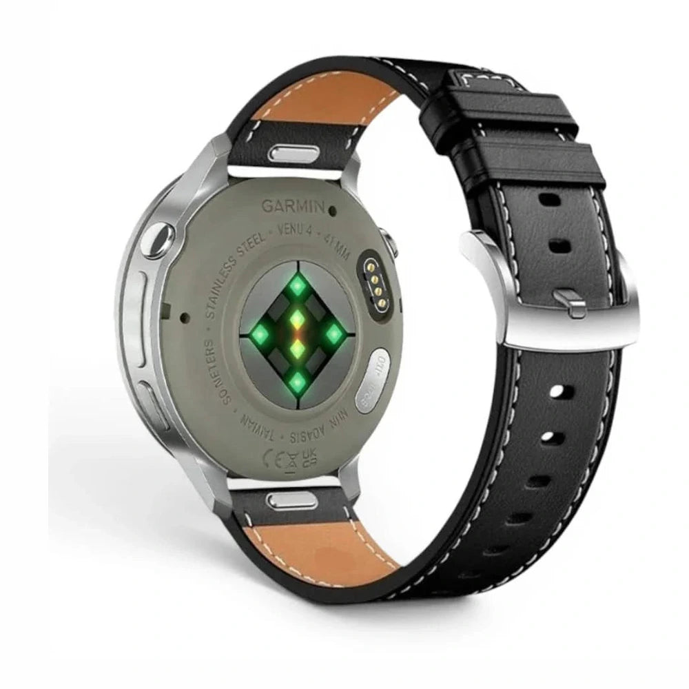 Kellarihm Nappa nahast must, eestvaade 2 - Garmin Quick Release 20mm | Clipz-it