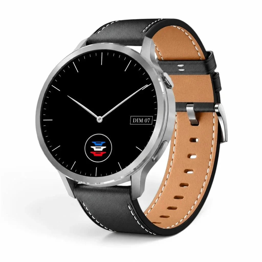 Kellarihm Nappa, nahast, must, eestvaade - Garmin Quick Release 20mm | Clipz-it