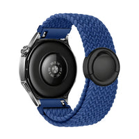 Natte flätat nylonarmband, bleu roi, sett bakifrån - Garmin snabbfäste 20 mm
