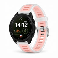 Pasek Prism, silikon półprzezroczysty, różowy, widok z przodu - Garmin Quick Release 20 mm | Clipz-it
