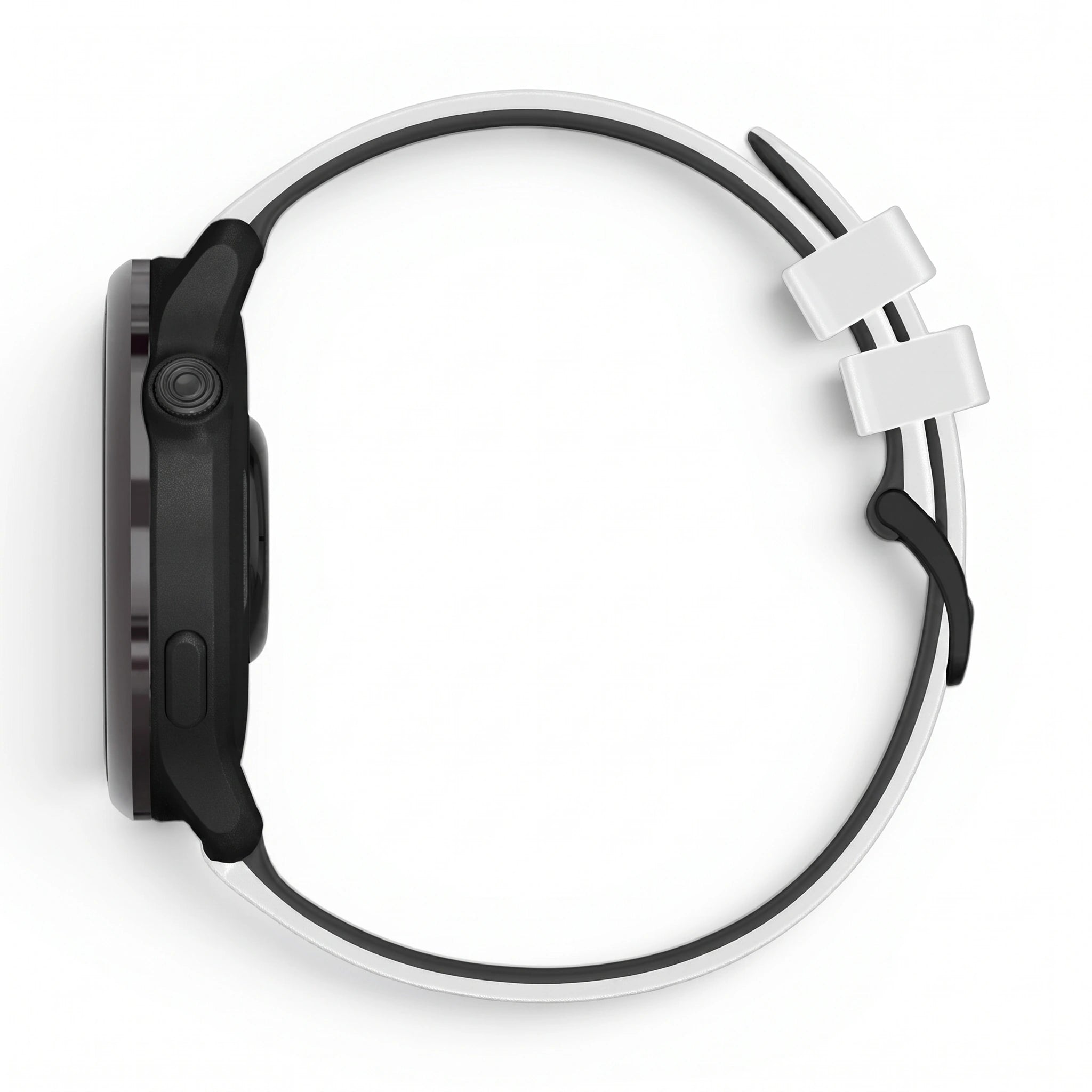 Bracelet Rhythm silicone blanc, vue de dos - Garmin Quick Release 20mm | Clipz-it