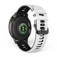 Bracelet Rhythm silicone blanc, vue de face 2 - Garmin Quick Release 20mm | Clipz-it