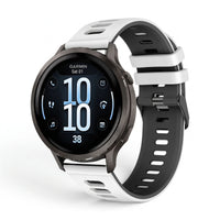 Bracelet Rhythm silicone blanc, vue de face - Garmin Quick Release 20mm | Clipz-it