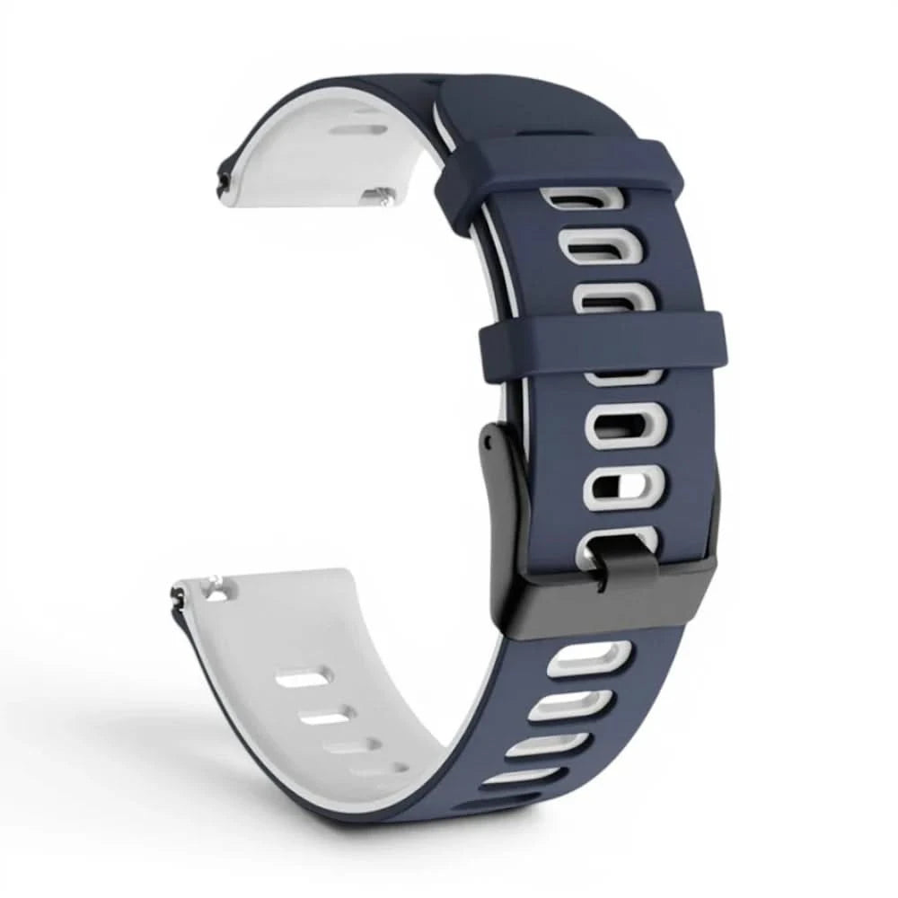 Bracelet Rhythm silicone bleu, vue de profil - Garmin Quick Release 20mm | Clipz-it