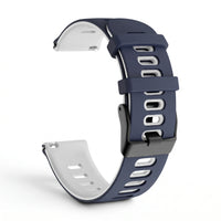 Bracelet Rhythm silicone bleu, vue de profil - Garmin Quick Release 20mm | Clipz-it