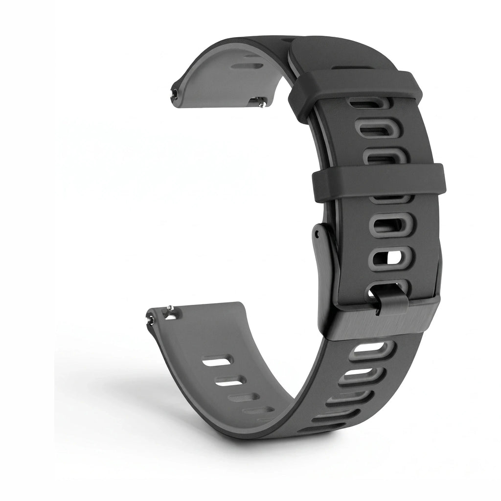 Bracelet Rhythm silicone noir, vue de profil - Garmin Quick Release 20mm | Clipz-it