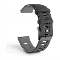 Bracelet Rhythm silicone noir, vue de profil - Garmin Quick Release 20mm | Clipz-it
