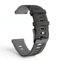 Bracelet Rhythm silicone noir, vue de profil - Garmin Quick Release 20mm | Clipz-it