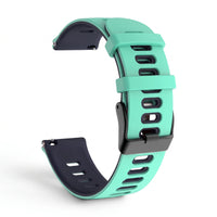 Bracelet Rhythm silicone turquoise, vue de profil - Garmin Quick Release 20mm | Clipz-it