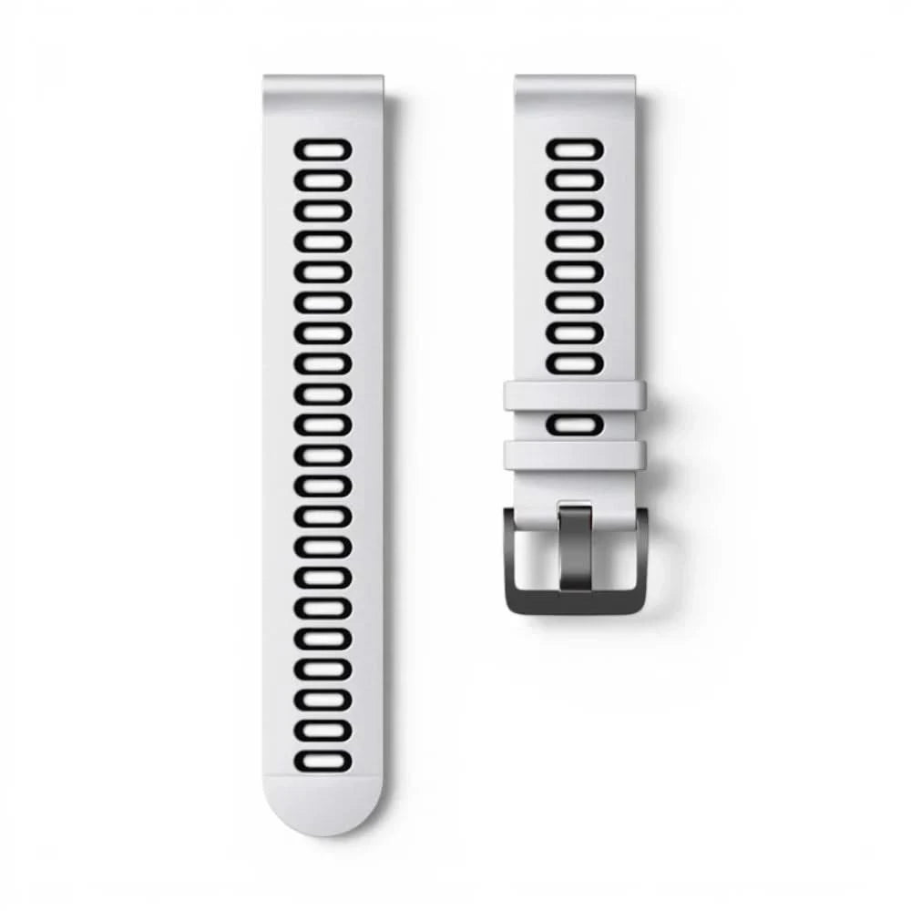 Bracelet Rhythm silicone vert militaire, vue de profil 2 - Garmin Quick Release 20mm | Clipz-it