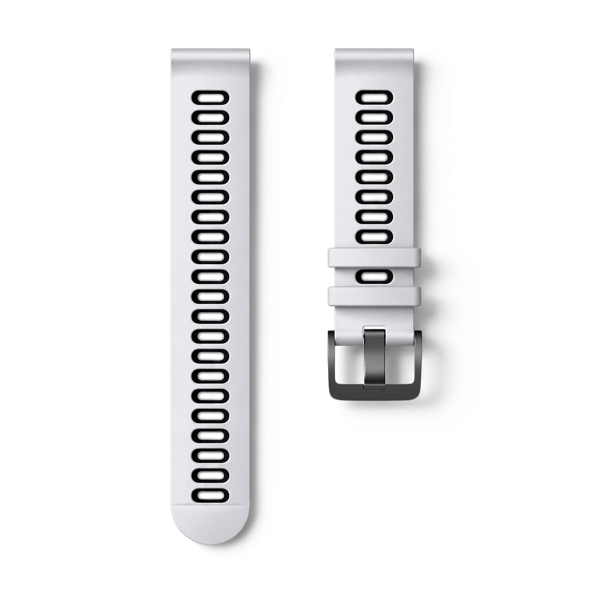 Bracelet Rhythm silicone vert militaire, vue de profil 2 - Garmin Quick Release 20mm | Clipz-it